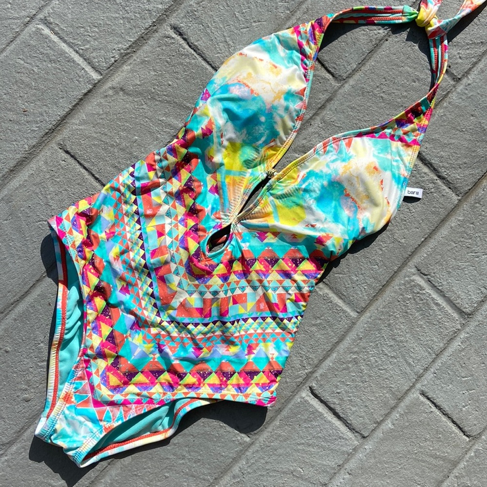 Bar III Colorful Aztec Print Bathing Suit Full Piece sexy